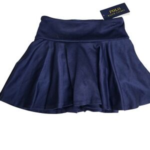 NWT Polo Ralph Lauren Kids Navy Skort Size 5 Athletic Tennis Gym Skirt Shorts